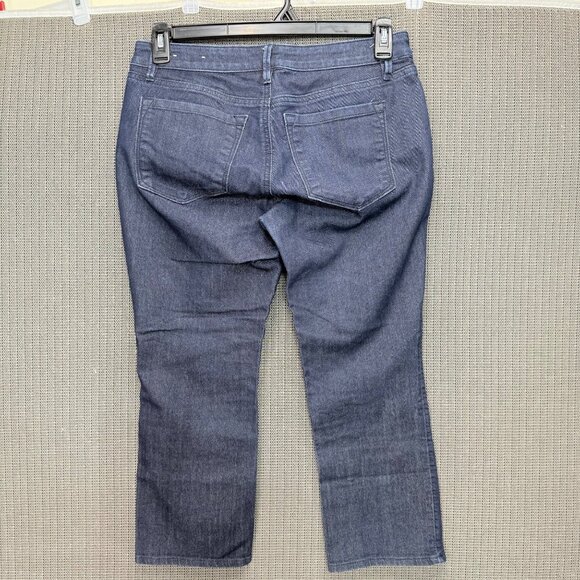 Ann Taylor Loft Womens 28/6PCurvy Kick Crop Jeans Dark Wash Denim Petite - Picture 2 of 9